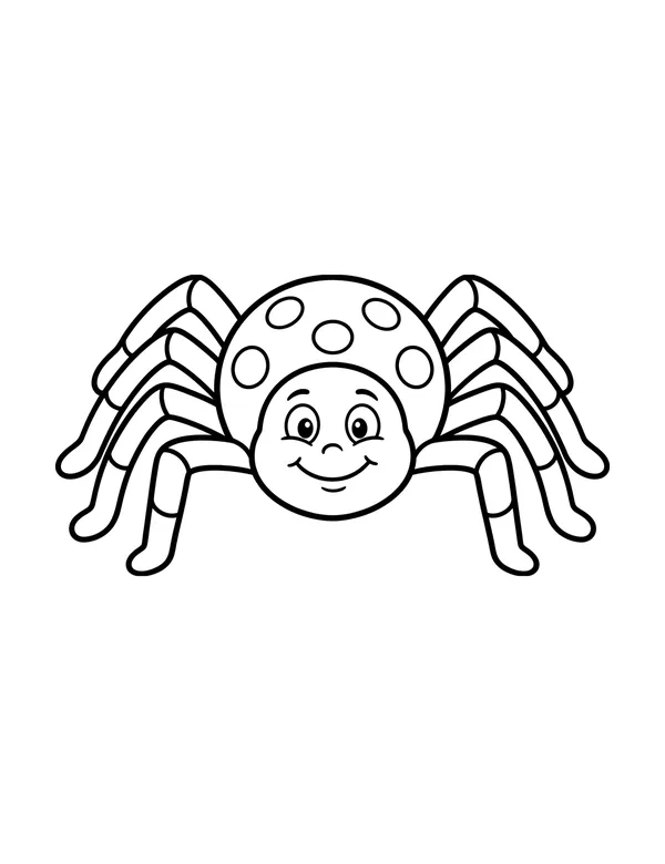 Spider coloring page — free printable