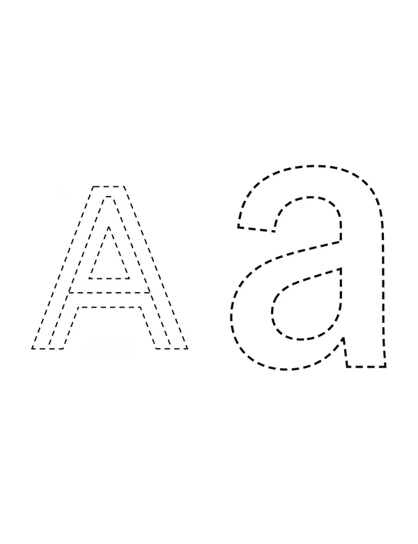 Aa tracing worksheet — free printable