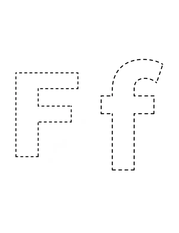 Ff tracing worksheet — free printable