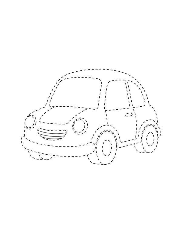 Car tracing worksheet — free printable