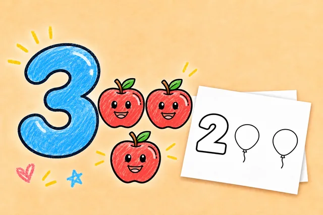 Numbers & counting — a colored-in example and the printable sheets